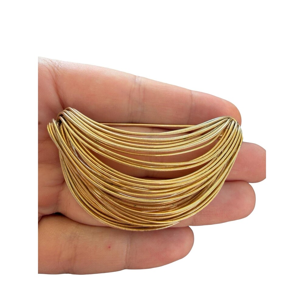 Vintage Jewelry Gold Tone Draped Brooch Draping Jewelry
